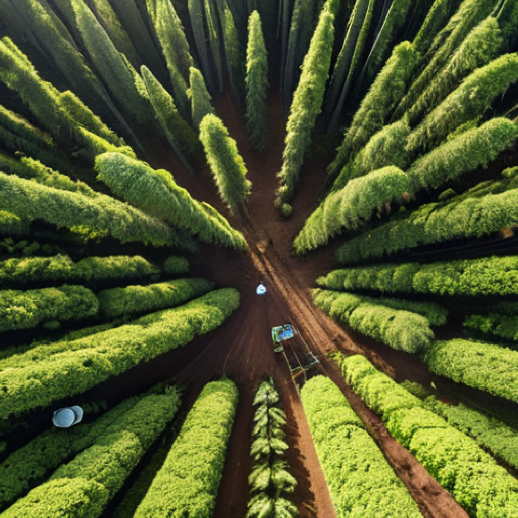 **Lush reforestation project in Brazil, diverse native tree species, sunlight filtering through the canopy, workers planting seedlings, drone flying overhead, showcasing sustainable development.**