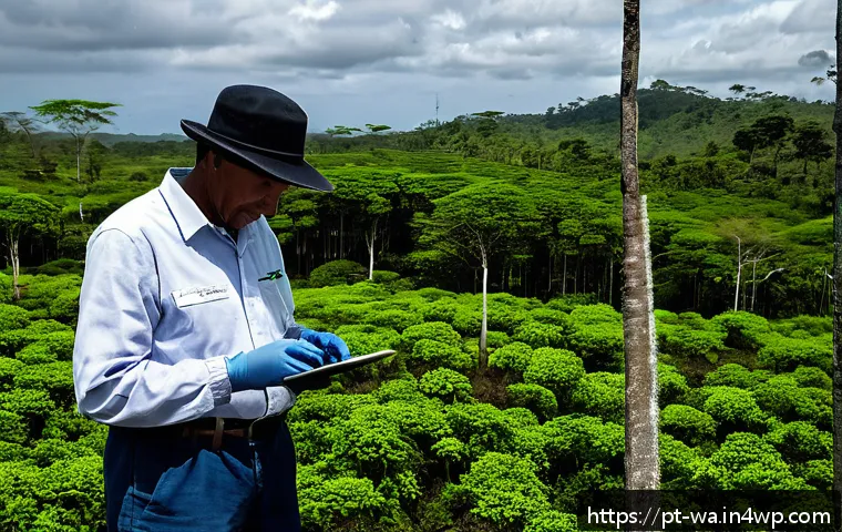 탄소 격리 식재 프로젝트 추진 시 유의사항 - A detailed scene of a sustainable reforestation project in a Brazilian Atlantic Forest setting, show...